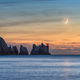 “Crescent Moon over the Needles”